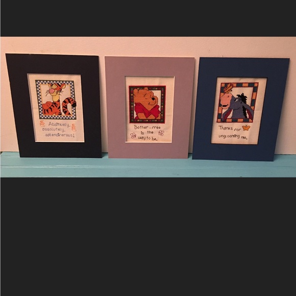 8 Winnie The Pooh Cross-stitch Watercolor Pictures Kids - Picture 5 of 10